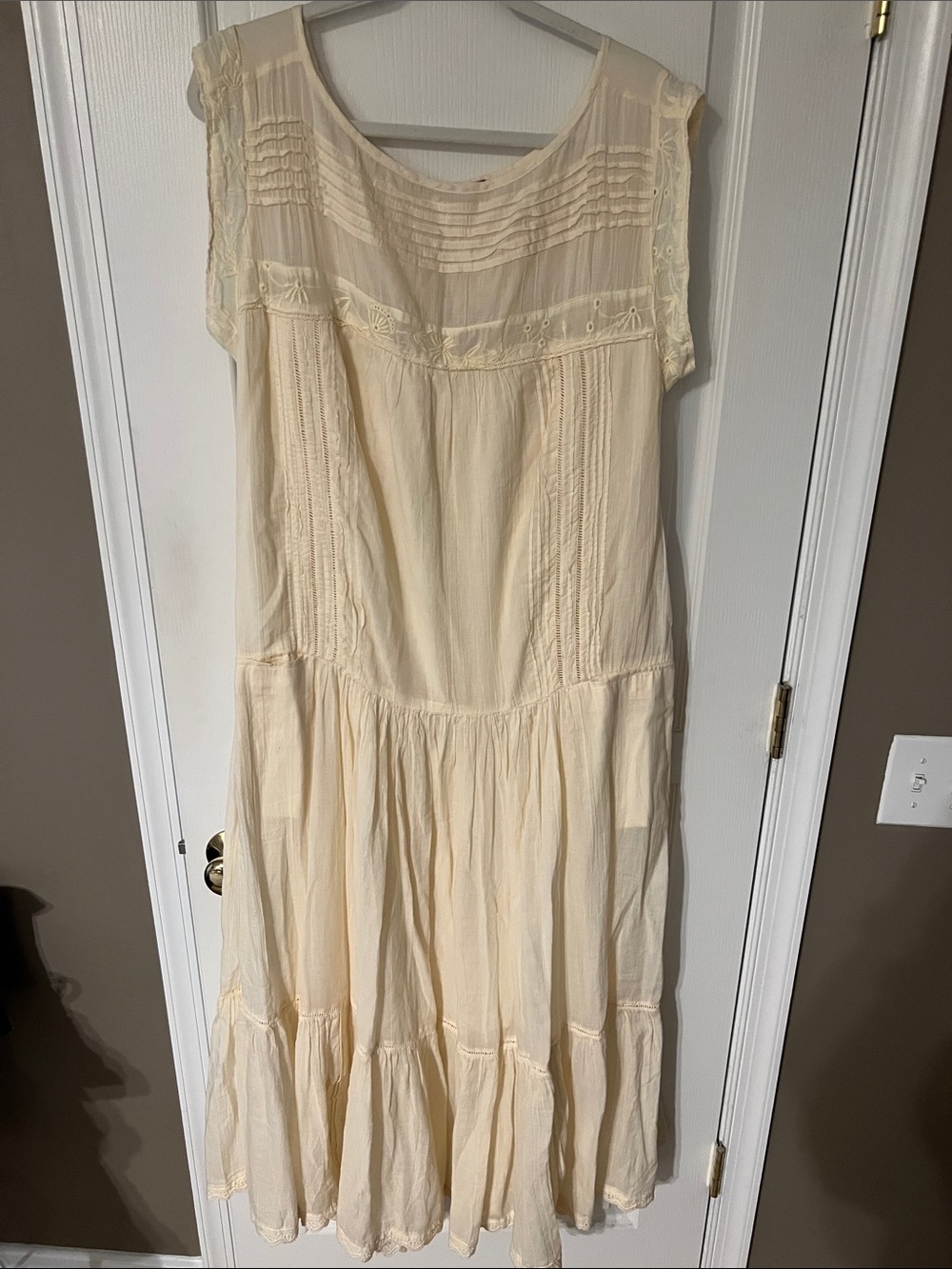Free People Meadows Edge Maxi Dress Ivory Size L